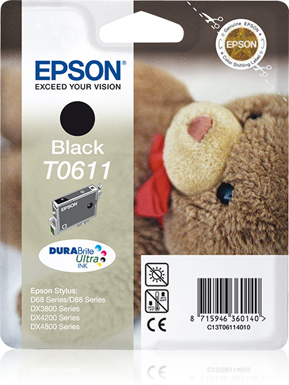 Epson inktpatroon Black T0611 DURABrite Ultra Ink