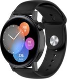 Strap-it 42mm sportband - zwart - Geschikt voor Huawei Watch GT 3 - 42mm