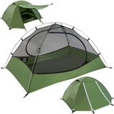Merkloos Tent Lichtgewicht backpacktent 2/3/4 persoons Waterdicht Koepeltent kampeertent Groen