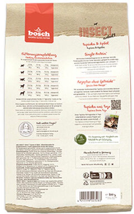 Bosch HPC Insect Adult Hondenvoer - Tapioca & Appel - 10 kg