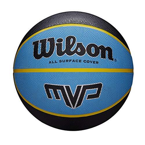 Wilson Uniseks volwassenen MVP BSKT basketbal, zwart/blauw, 7