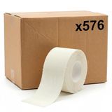 KMINA Zijden Sparadrap (576 stuks, 48 dozen met 12 stuks), 2,50 cm x 5 m, wit, ademend en latexvrij, voor professioneel gebruik