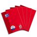 Oxford Collegeblok A4 geruit, 80 vellen, rood, 5 stuks