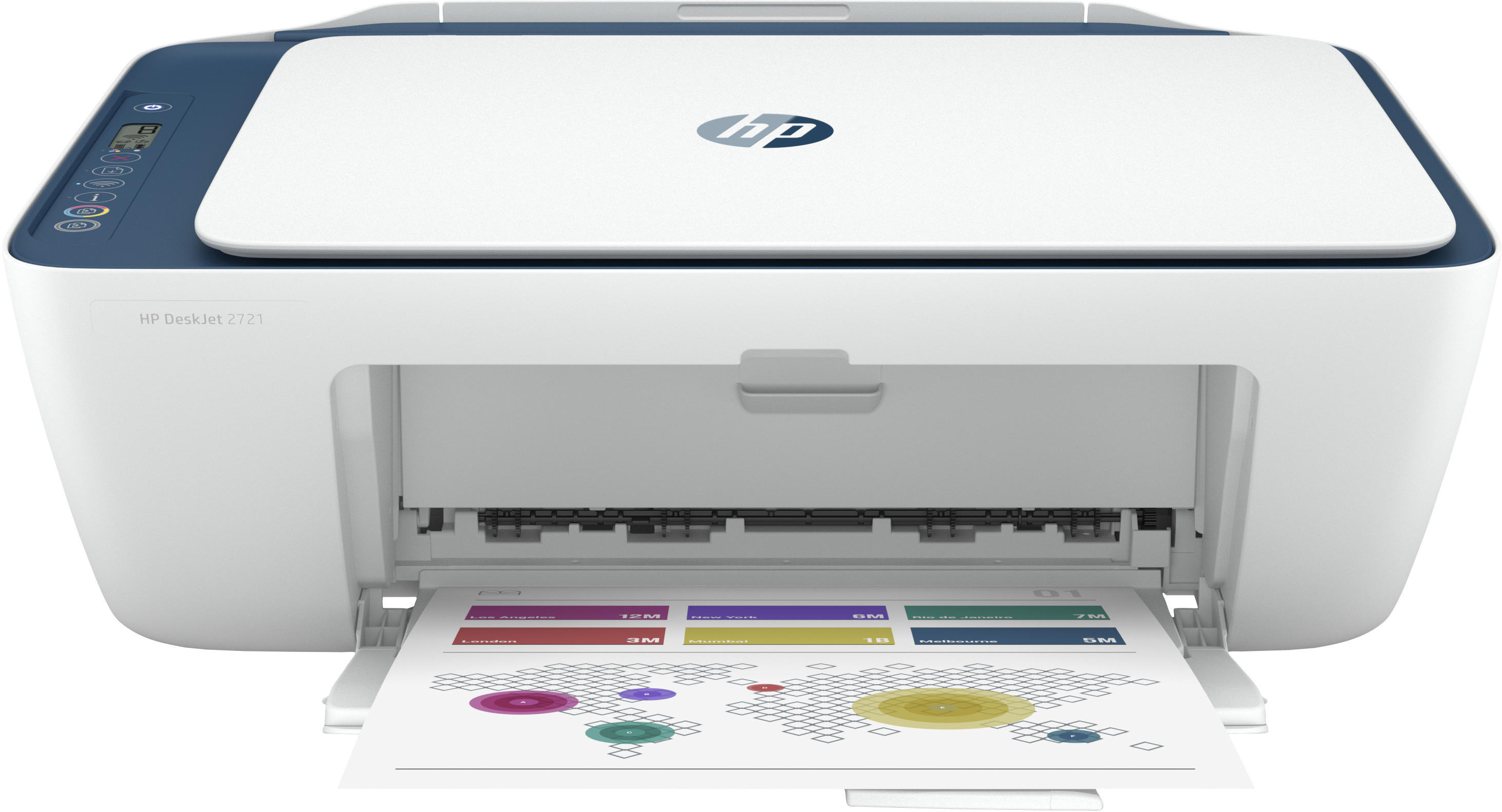 HP DeskJet HP DeskJet 2721 All-in-One printer, Kleur, Printer voor Home, Printen, kopiëren, scannen, Scans naar pdf