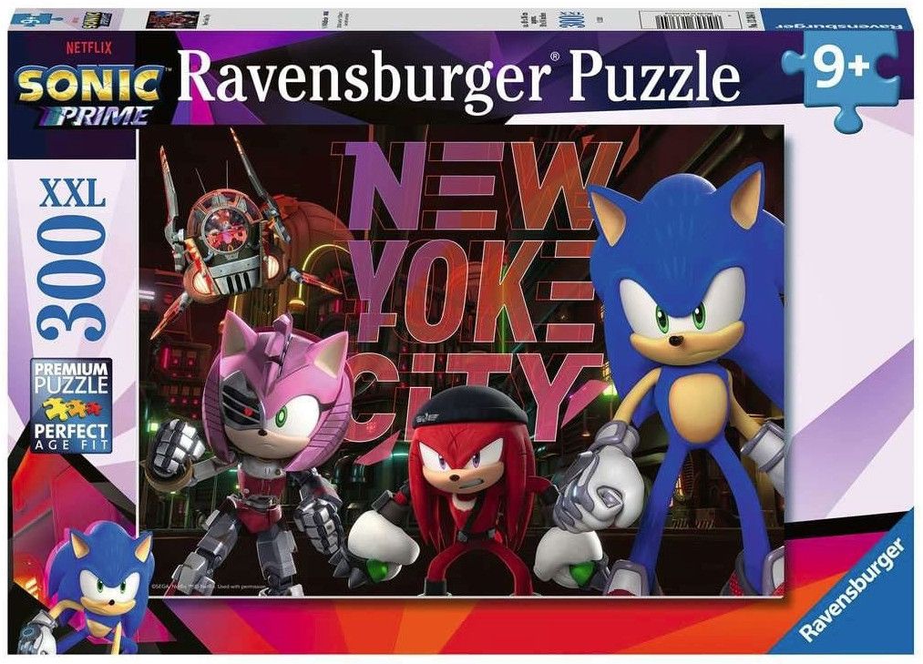 Ravensburger sonic prime xxl puzzle: new yoke city (300pc)