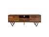 Meuble TV bas 160 cm en bois massif, marron