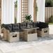 Maison Exclusive - Salon de jardin 8 pièces avec coussins, gris clair, polyrotin