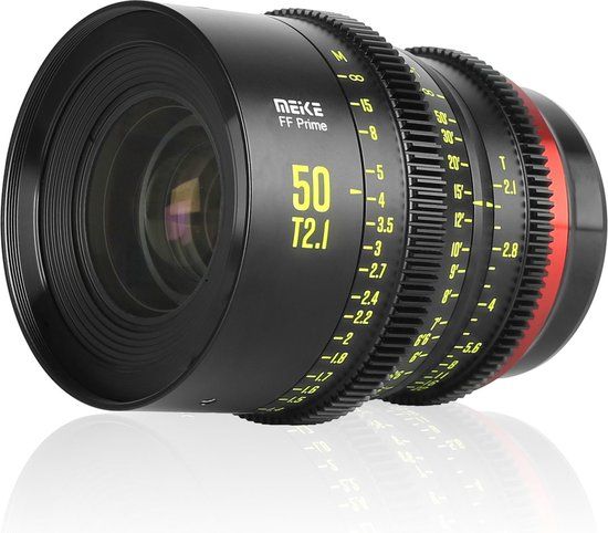 Meike 50 mm T2.1 FF Camcorder Bioscooplens Zwart