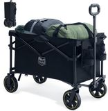 TIMBER RIDGE Bolderkar Opvouwbaar - 200 Liter - 100 KG Draagkracht - Zwart