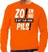 Bellatio Decorations Koningsdag sweater voor heren - tijd voor pils - oranje - bier - feestkleding M
