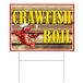 Beistle 11,5 "x 15,4" Gegolfde Plastic Langoesten Kook Yard Sign Met Metalen H Stake, Outdoor Gazon Decoraties Voor Mardi Gras Thema Feestbenodigdheden, Bruin/Rood/Geel/Wit/Zwart