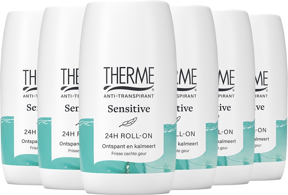 Therme Anti-Transpirant Sensitive Roller - 6 x 60 ml - Voordeelverpakking