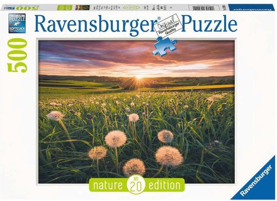 Ravensburger puzzel Paardenbloemen bij zonsondergang - Legpuzzel - 500 stukjes