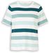 Tom Tailor - T-shirt en coton bio à rayures - Taille XS - white mint bold stripe