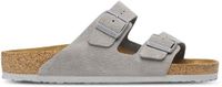 Birkenstock Arizona Suède Stone Coin Grijs Smal Voetbed Maat 36