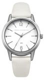 French Connection Quartz - polshorloge - weergave - analoog - dames - armband - PU, Wit., Witte wijzerplaat