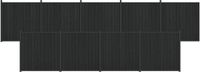 vidaXL Hekpaneel - 9 stuks - 1580 x 186,5 cm - WPC en Aluminium - Zwart
