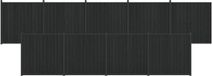 vidaXL Hekpaneel - 9 stuks - 1580 x 186,5 cm - WPC en Aluminium - Zwart