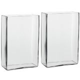 Mica Decorations Hoge Vaas - Transparant Glas - 20 x 10 x 30 cm