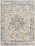 Surya River vloerkleed wasbaar oosters vintage licht bruin blauw