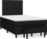 vidaXL Boxspring met matras, stof, zwart, 120x200 cm