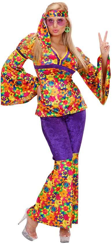 Vegaoo Hippie outfit voor vrouwen - Verkleedkleding - Small