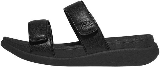 FitFlop F-Mode Go Adjustable Flatform Slippers - Black - Women's Size 37