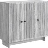 vidaXL Dressoir Grijs sonoma 89 x 34,5 x 80 cm Bewerkt hout