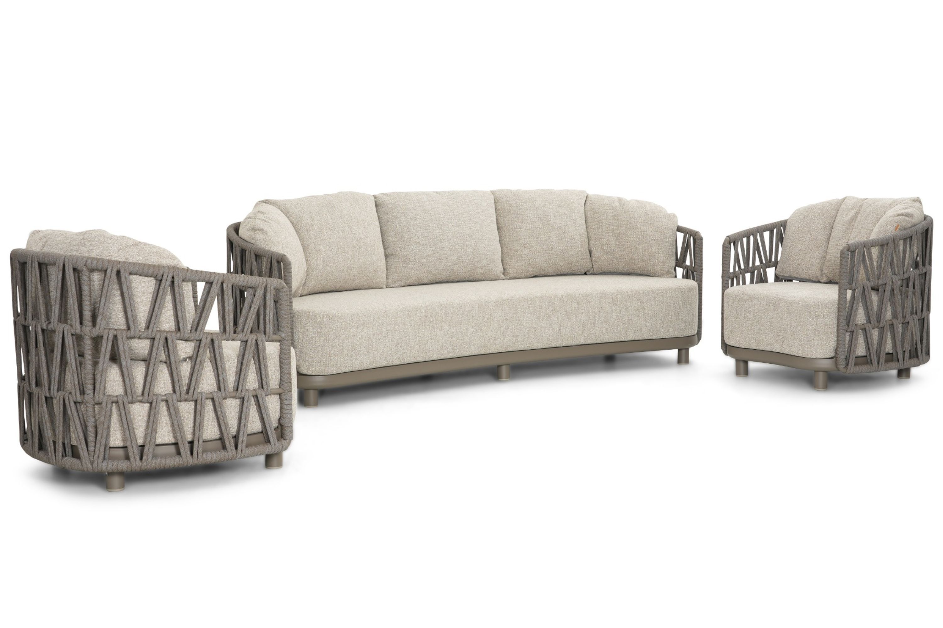 Santika Furniture Santika Cayora stoel-bank loungeset 3-delig