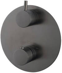 Saqu Shine Round Afbouwdeel voor Inbouwmengkraan 20x4,5x21,4 cm Gunmetal