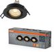 Osram Spot Set LED inbouwspot 4,5W zwart, 2700K warm wit, aluminium, draaibare klikbevestiging, set van 3