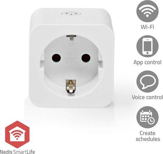 Nedis SmartLife Slimme Stekker - Zigbee 3.0 - Energiemeter - Wit