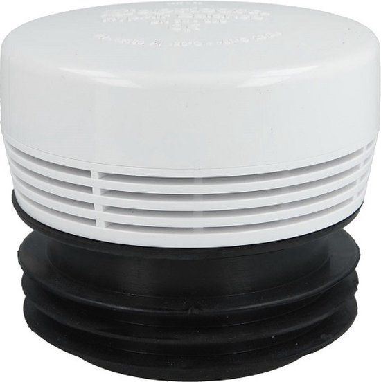 Capricorn Ventilatieventiel voor sanitaire installaties DN 70 110, 9-2730-070-10-03-01, wit, klein