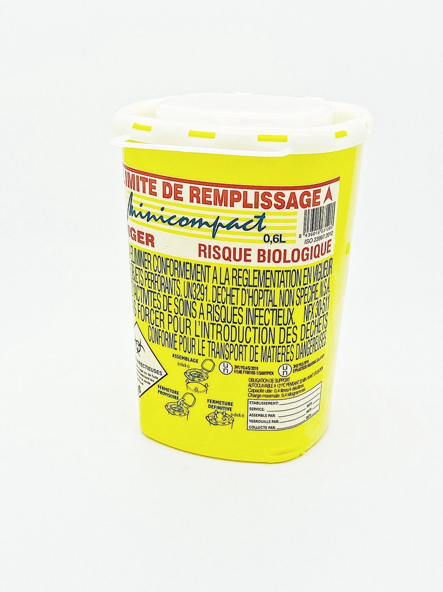 Mediplast Minicompact Naaldencontainer 0,6 Liter - 10 stuks