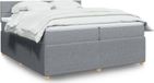 Maison Exclusive - Lit boxspring avec matelas, gris clair, 200 x 200 cm, textile