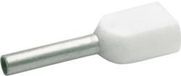 Klauke 8698 Dubbele adereindhulzen 0.5 mm² Deels geïsoleerd Wit 1000 stuk(s)