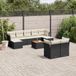 Maison Exclusive - Ensemble de meubles de jardin 10 pièces avec canapé et coussins, noir, en polyrotin