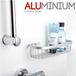 Tatay Douche Mand Rechthoekig Aluminium Zilver 30x30x8 Cm