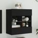 Maison Exclusive - Meuble TV avec éclairage LED, noir, 58,5 x 30 x 60,5 cm