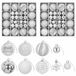 vidaXL Set de boules de Noël - 88 pièces - argent - Ø 6 cm - Plastique