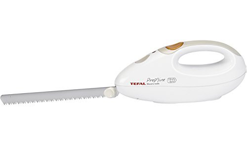 Tefal 8523.31 Elektrisch mes (100 watt, 2 roestvrijstalen messen, geschikt voor diepvriesproducten) wit/grijs