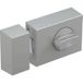 BASI Serrure additionnelle de porte, Serrure à coffre (Pack), Bouton rotatif à l'intérieur, Verrou, Axe 60 mm, Carré, Argent