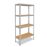 Shelfplaza HOME metalen stellingkast - 200x75x23 cm - verzinkt - 4 planken