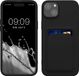 kwmobile telefoonhoesje geschikt voor iPhone 15 Plus - Hoesje met pasjeshouder - TPU case in zwart