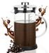 Cafetière à piston 600ml avec filtre triple - Portable pour la maison et le camping