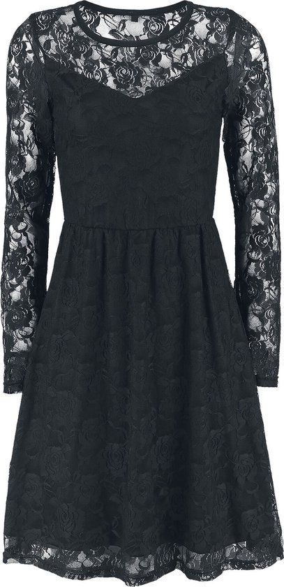 Gothicana by EMP Gothicana Zwarte jurk van kant - Dames - L