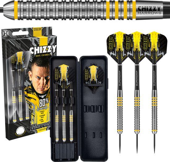 Harrows Chizzy 80% Tungsten Steeltip Dartpijlen - 24 Gram