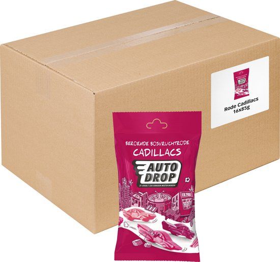 Autodrop Beroemde Bosvruchtrode Cadillacs - 16 x 85g