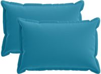 vidaXL - Housse de coussin - 2 pièces - BOIS - Bleu clair - 40 x 60 cm - Polyester