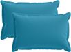 vidaXL - Housse de coussin - 2 pièces - BOIS - Bleu clair - 40 x 60 cm - Polyester